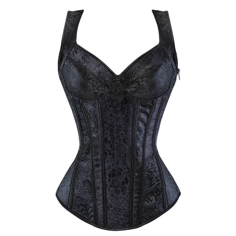 Embroidered Corset Shapewear Bodysuit