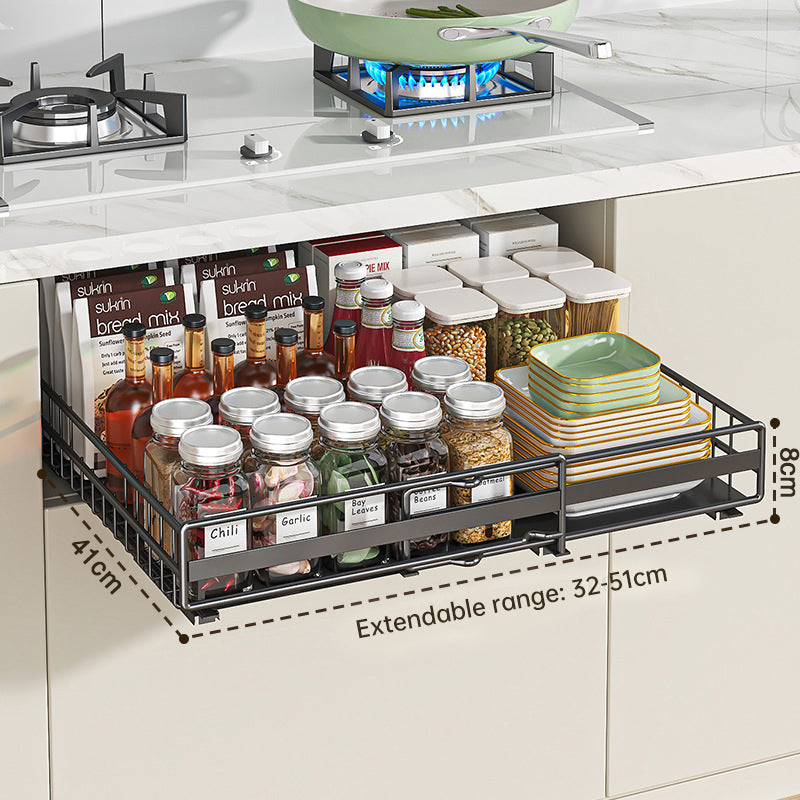 No-Drill Pull-Out Spice Rack (2-Pack) - detail view