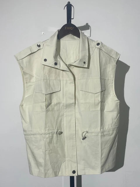 Women's Pocket Utility Vest Jacket