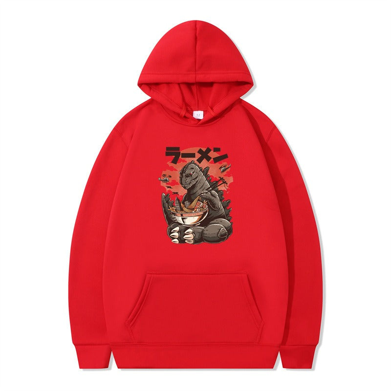 Graphic Print Pullover Hoodie