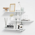 Rustic Wood & Metal Floating Shelves