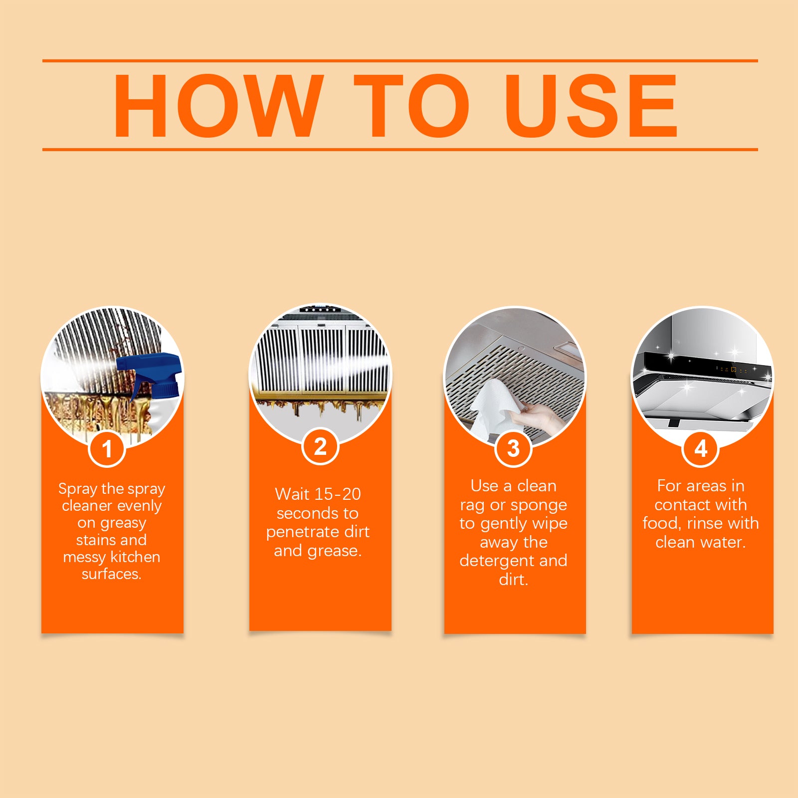Kitchen Stove Hood Spray Cleaner