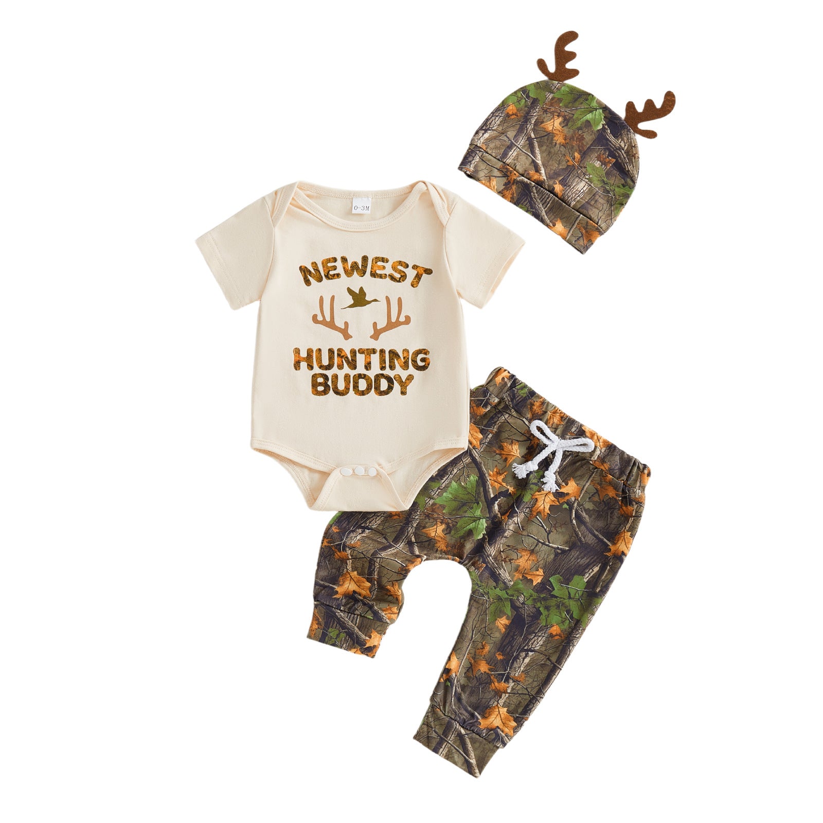 Newborn 3-Piece Hunting Style Outfit Set