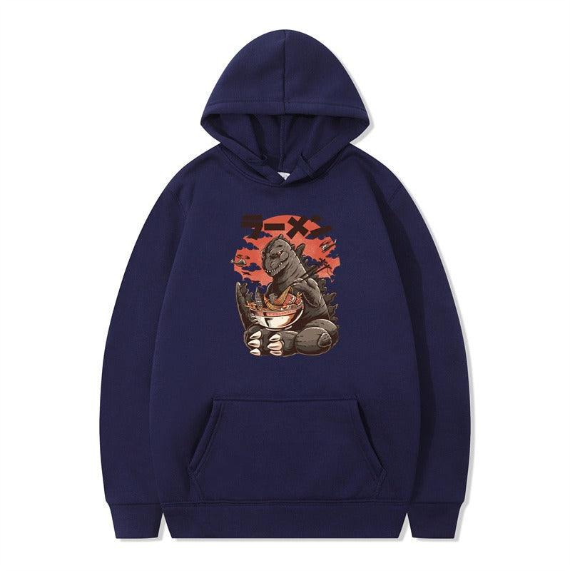 Graphic Print Pullover Hoodie