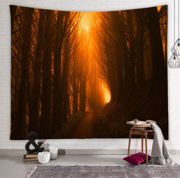 Natural Forest Print Wall Tapestry