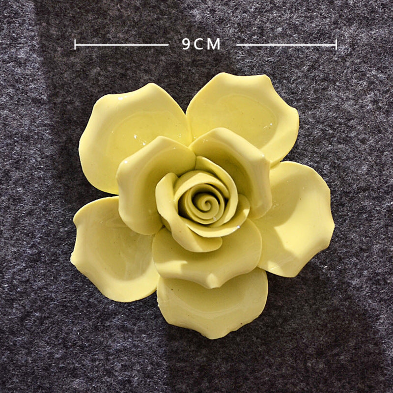 Hand-Painted 3D Ceramic Wall Flowers