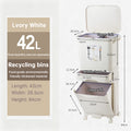 42L 3-Compartment Kitchen Trash Can