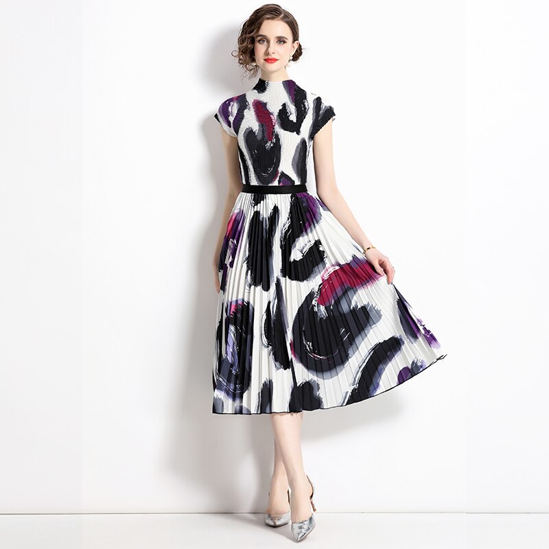 Slim-Fit Mid-Length Summer Suit Dress