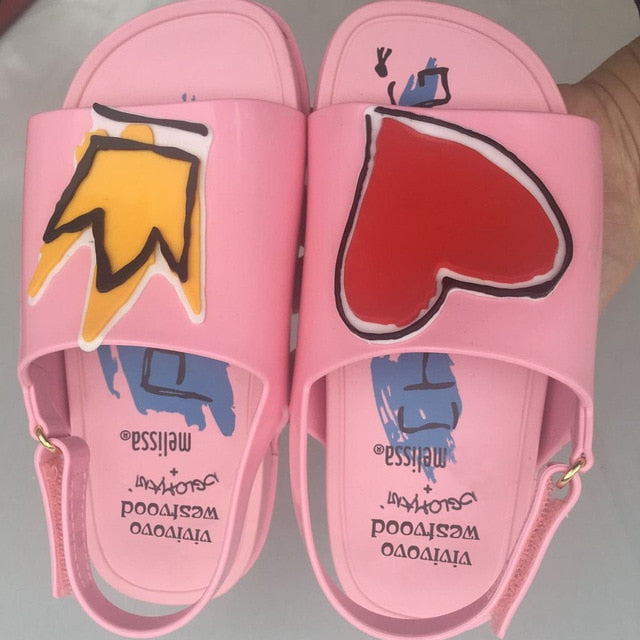 Crown and Heart Mini Sandals, Summer Rain Shoes