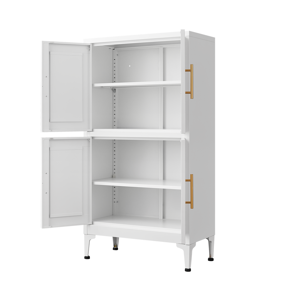 White Metal Kitchen Pantry Cabinet