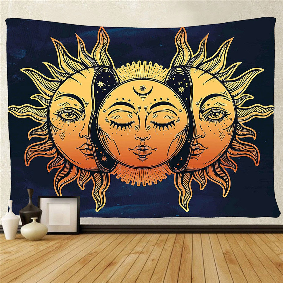 Sun & Moon Psychedelic Tapestry