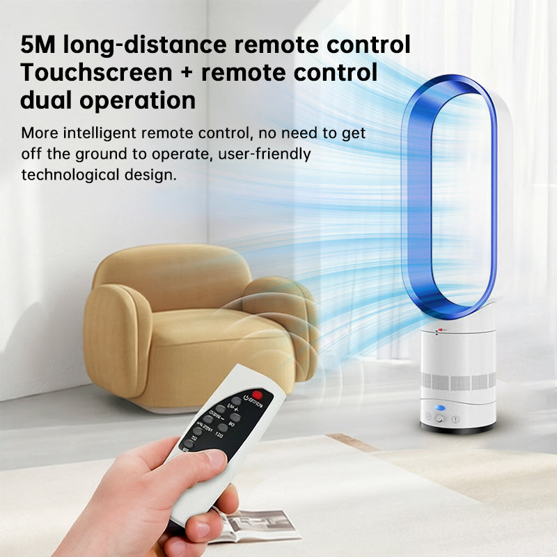 2025 New 16" Bladeless Tower Fan with Remote | Quiet Floor Fan for Home