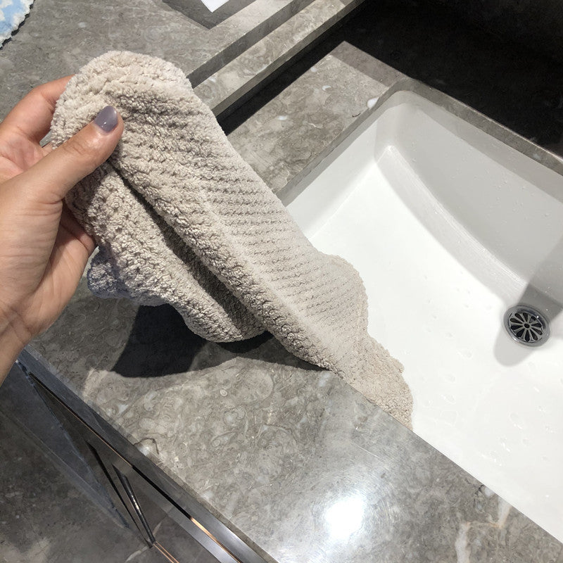 Pineapple Grid Coral Fleece Towel Set