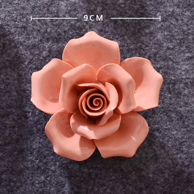 Hand-Painted 3D Ceramic Wall Flowers