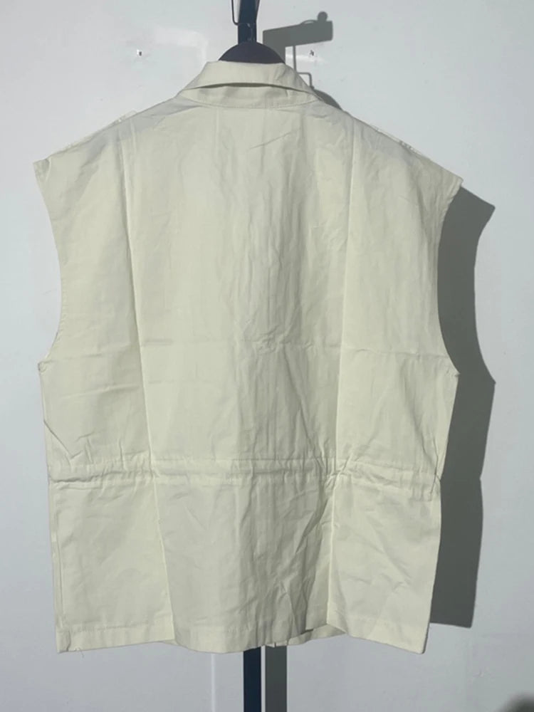 Women's Pocket Utility Vest Jacket