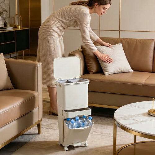 42L 3-Compartment Kitchen Trash Can - alternate view