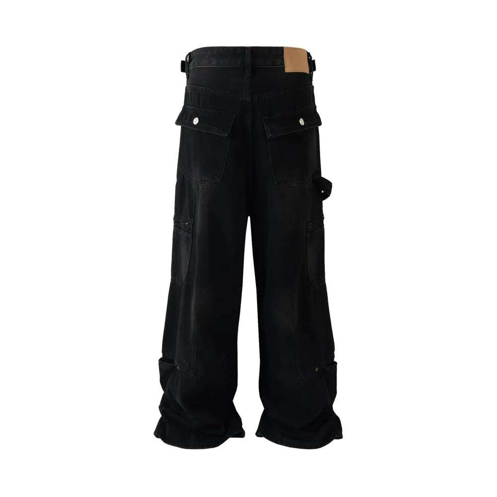 Men's Wide-Leg Jeans with Pockets - alternate view