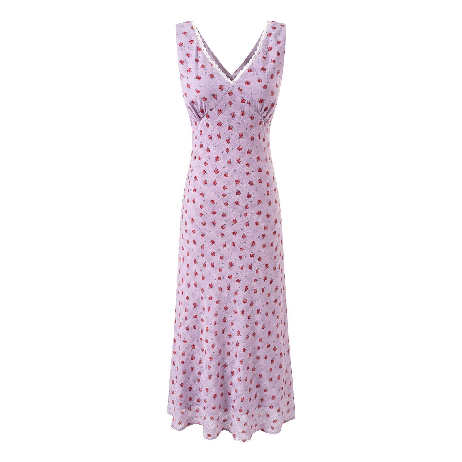 Vintage V-Neck Floral Dress
