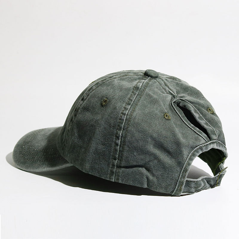 Curved-Brim Snapback Sun Hat - detail view