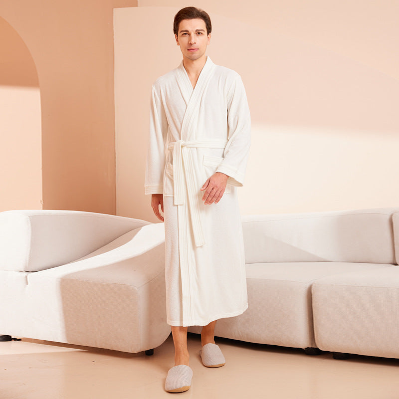Unisex Long-Sleeve Terry Bathrobe
