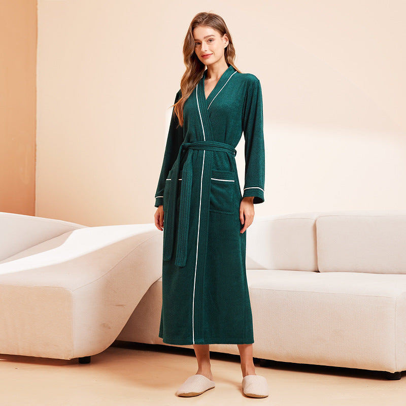 Unisex Long-Sleeve Terry Bathrobe