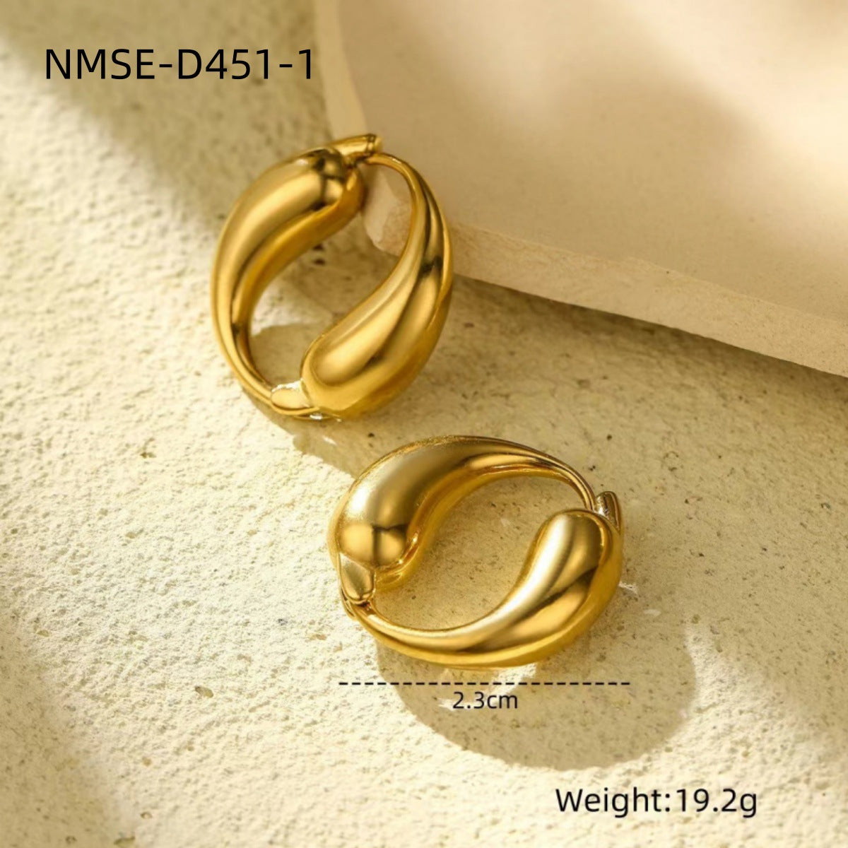 O-Shaped Teardrop Hoop Earrings