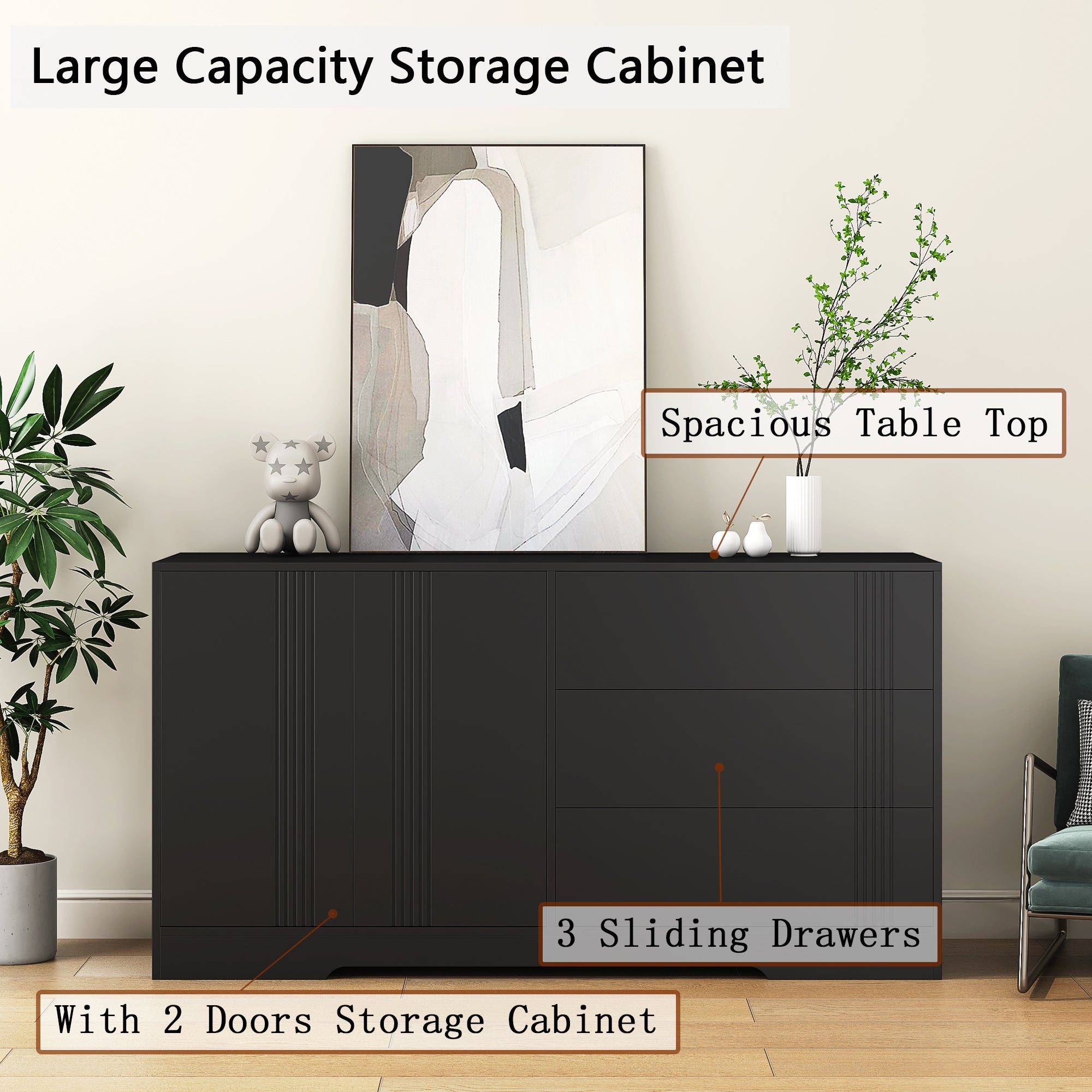 Modern Kitchen Buffet Cabinet & Coffee Bar
