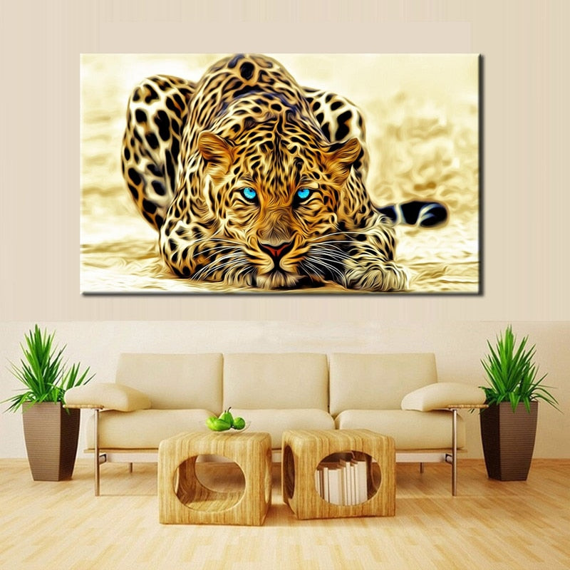 Leopard Print Canvas Wall Art