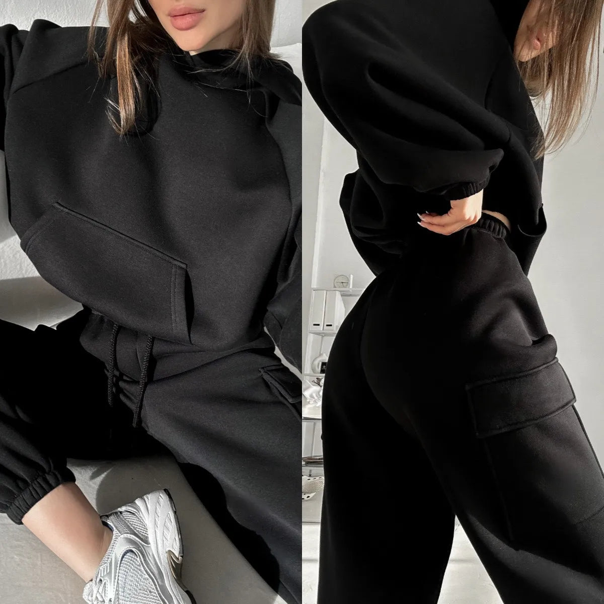 Women's Hoodie & Sweatpants Two-Piece Set - alternate view
