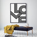 Geometric "Love" Canvas Wall Art