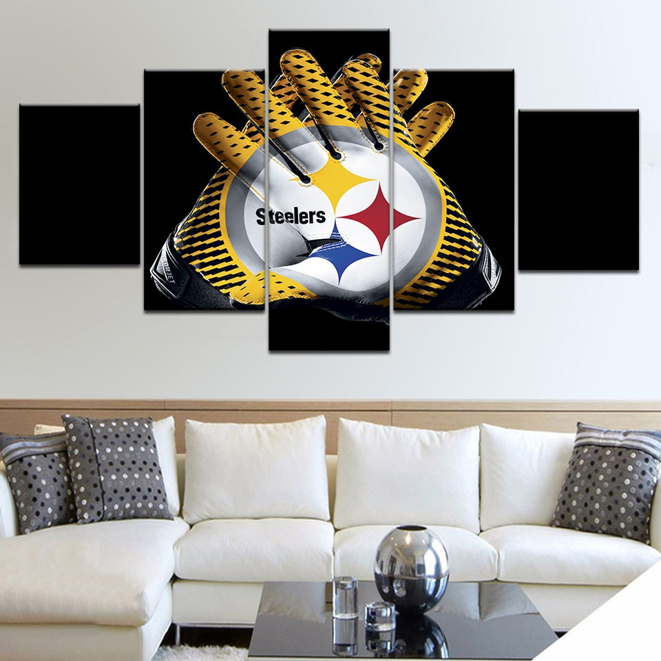 5-Piece Football Canvas Wall Art Set - alternate view