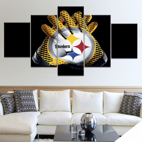 5-Piece Football Canvas Wall Art Set - alternate view