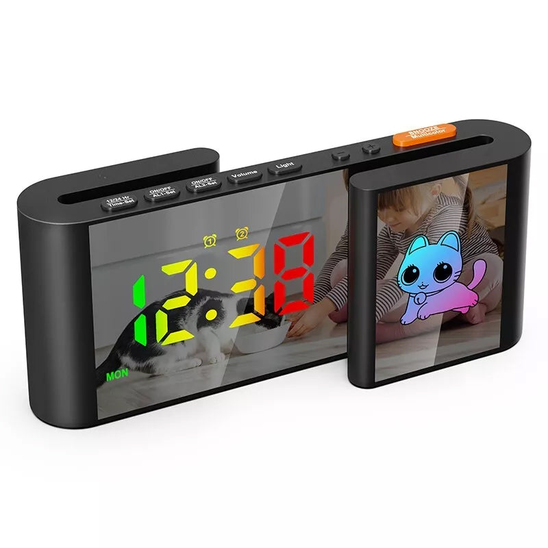 S-Shaped RGB Dual-Screen Alarm Clock - alternate view