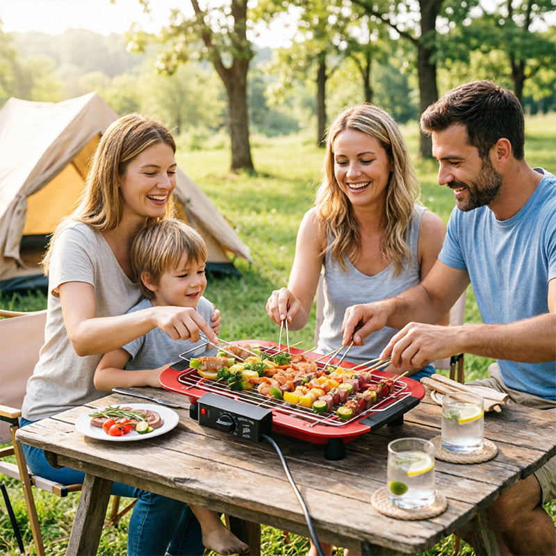 Portable Stainless Steel Electric Grill - alternate view