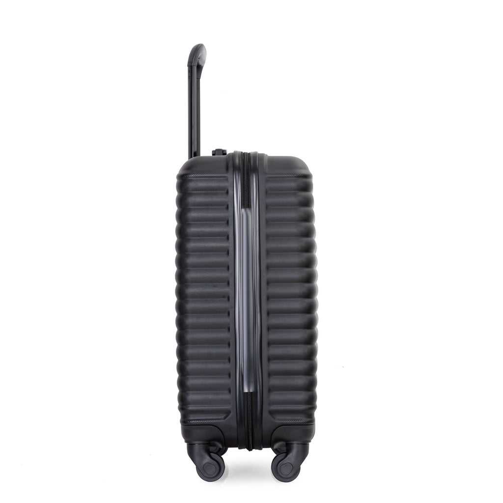 20" Carry-on Luggage Lightweight Suitcase, Spinner Wheels, Black