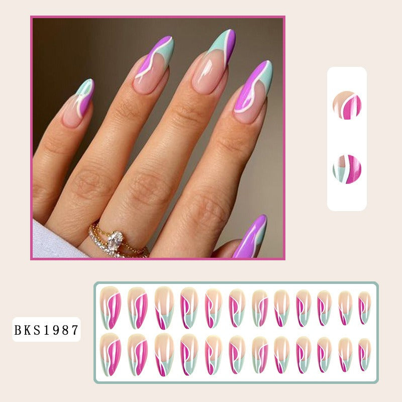 Almond Press-On Nail Art Set - alternate view
