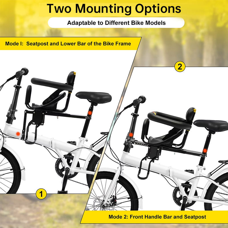 Heavy-Duty Front Bicycle Child Seat - detail view