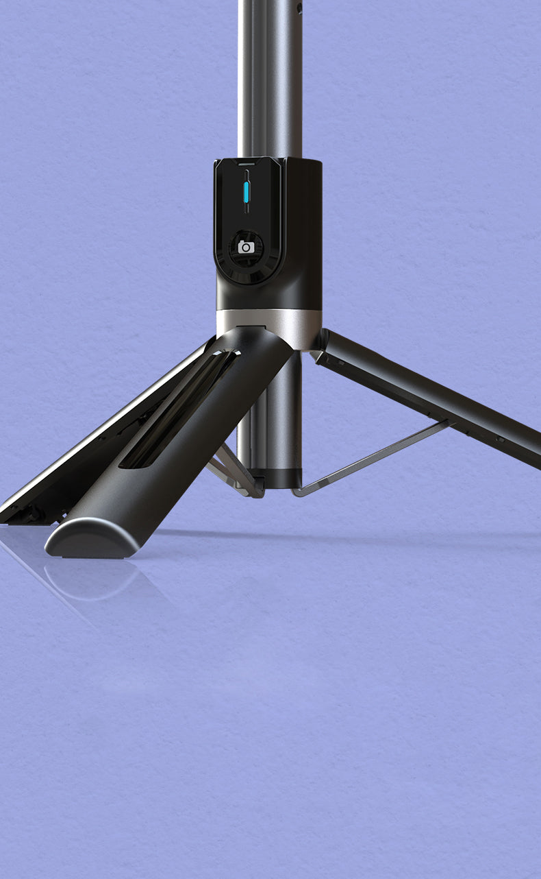 Reinforced Tripod Selfie Stick, Double Fill Light - detail view