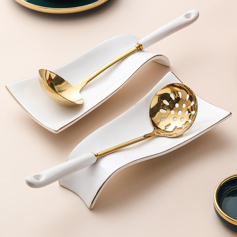 Ceramic-Handle Kitchen Utensil Set