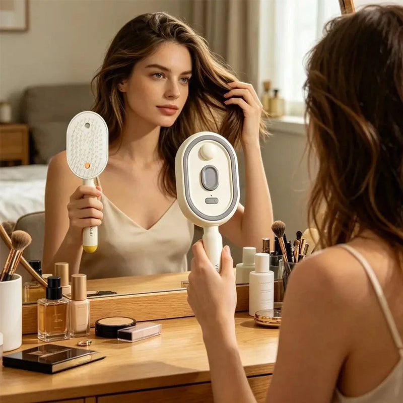 Electric Steam Hair Brush | Ionic Mist Straightening Comb | Less Breakage, Smooth Shiny Hair