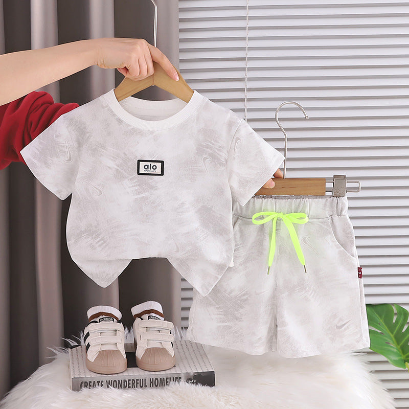 Kids' Summer Sports Two-Piece Set | Short Sleeve & Shorts