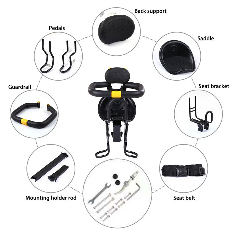 Heavy-Duty Front Bicycle Child Seat - alternate view