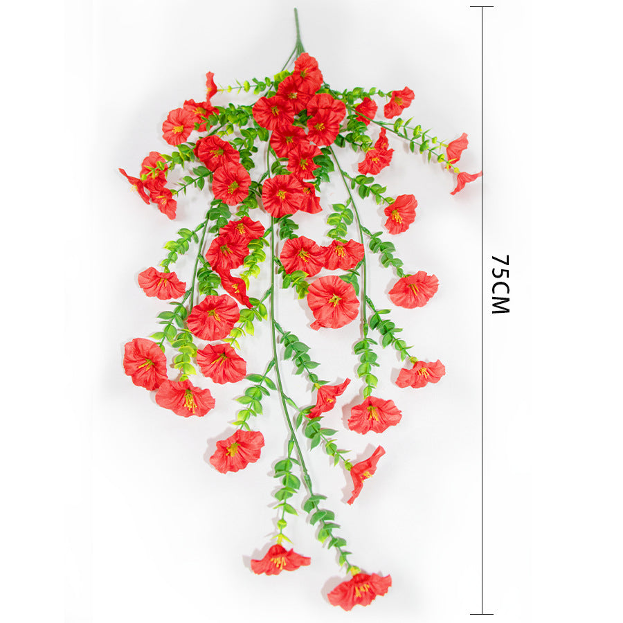 Faux Trumpet Vine Hanging Flower Decor - alternate view