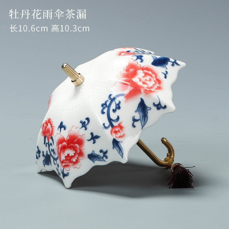 Porcelain Umbrella Tea Strainer