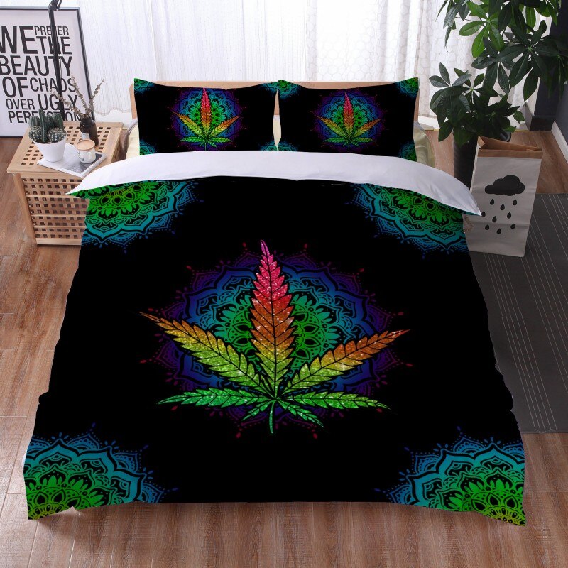 Bohemian Mandala Feather Duvet Cover Set