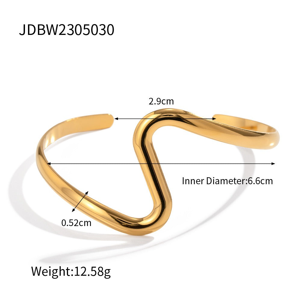 Titanium Steel S-Curve Bracelet