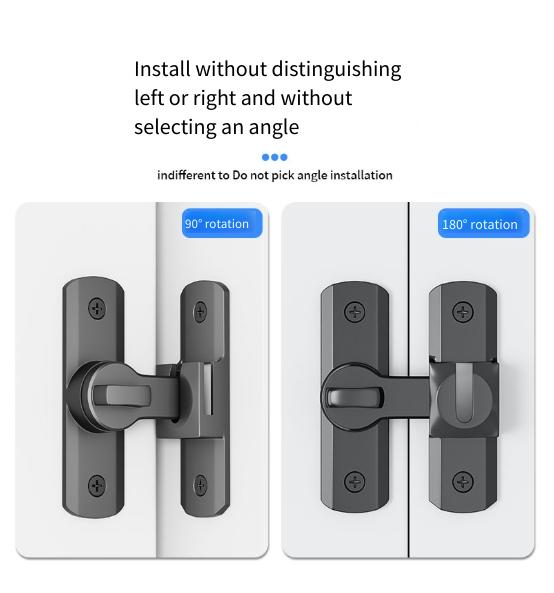 No-Drill Sliding Door Lock - alternate view