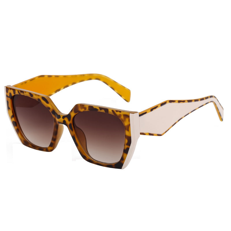 Wide-Temple Cat-Eye Sunglasses