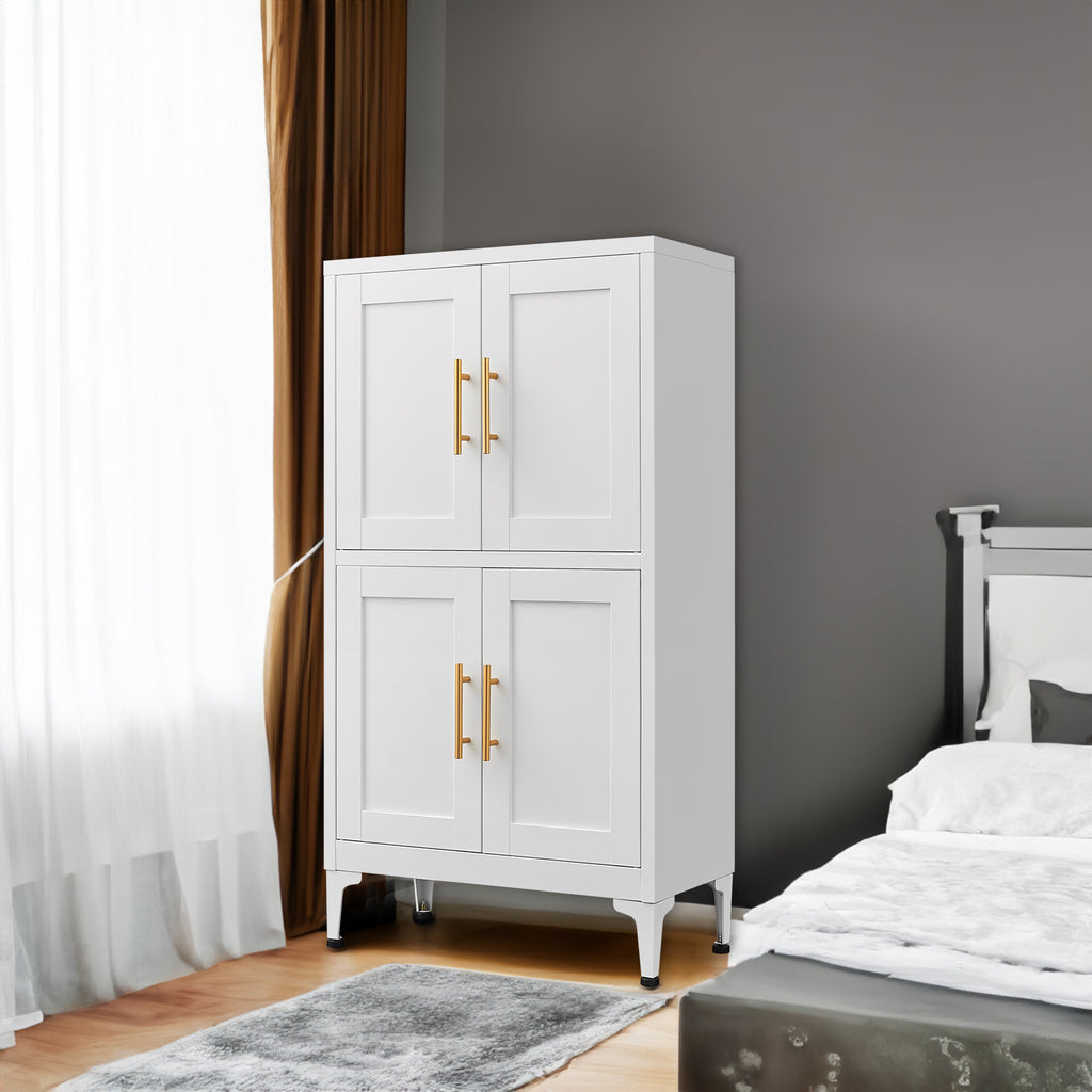 White Metal Kitchen Pantry Cabinet