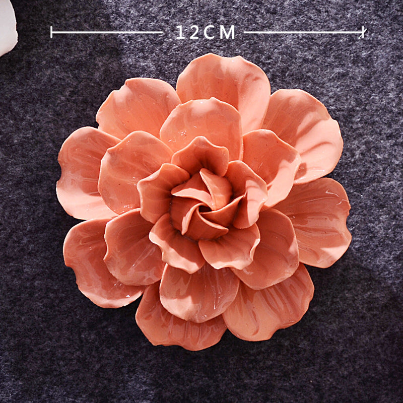 Hand-Painted 3D Ceramic Wall Flowers